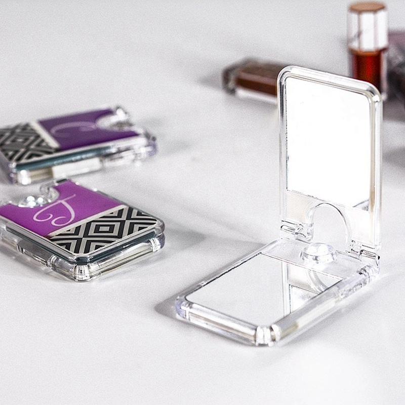 hot sale folding makeup mirror led light makeup mirror flexible pocket mirror with light