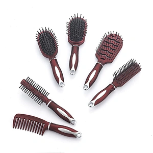 Wholesale Mini Hair Dryer Hair Brush Hairdresser Styling Brush Small Plastic Massage Brush