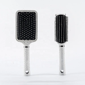 Marble texture coating hair brush fashion crack paddle brush scalp massage brush
