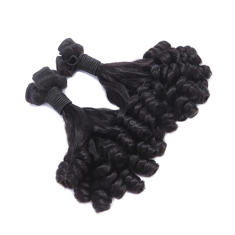 Funmi Hair Rose Curl Hair Wig Durable Virgin Hunmi Hair Bundles Pixie Curl Super Double Drawn Straight Magic Curl Available