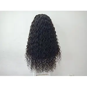 Remy Virgin Hair  Water Wave Lace Frontal Wig High Density And Wholesale