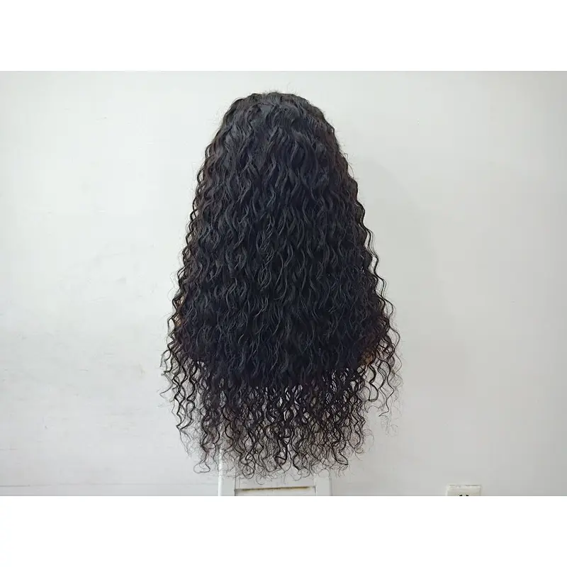 Remy Virgin Hair  Water Wave Lace Frontal Wig High Density And Wholesale