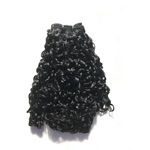 Wholesale Funmi Small Kinky Pixie Curl Double Drawn Virgin Human Hair Toupee Hair Extensions Human Hair For Women