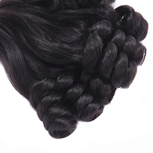 Funmi Hair Rose Curl Hair Wig Durable Virgin Hunmi Hair Bundles Pixie Curl Super Double Drawn Straight Magic Curl Available