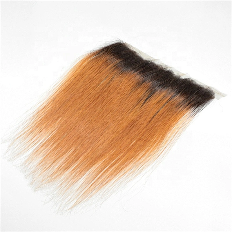 Wholesale Price Colored Tb/30 Virgin Hair 13x4 Pre Plucked Lace Frontal Human Hair