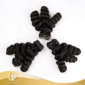 2015 hot sale funmi hair doubl drawn romance hair 100% human virgin hair