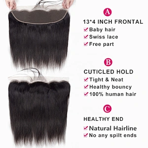 Hot Beauty Hair straight 13x4 Lace Frontal Virgin Cuticle Aligned Hair Frontals Bundles With Lace Frontals