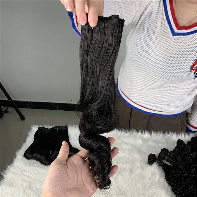 Hot Beauty Wholesale Raw Virgin Funmi Human Hair Super Double Drawn Hair Extensions, Cuticle Aligned Double Drawn Hair