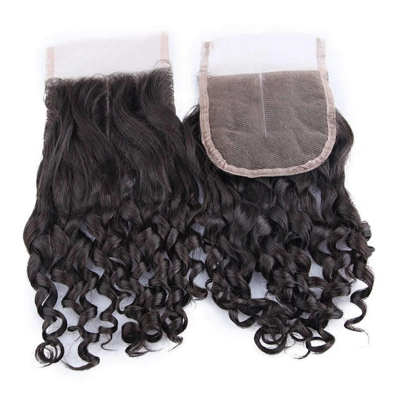 100% Virgin Cuticle Aligned Human Hair Closure Double Drawn Hair