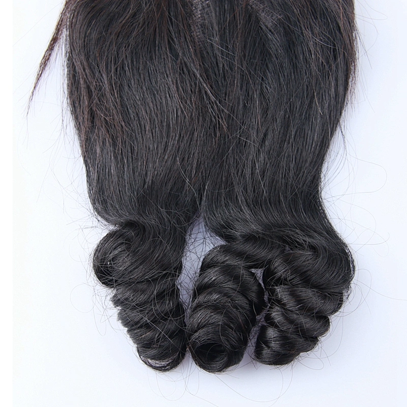 Invisible 4x4 Top Closure Double Drawn Funmi Hair Spring Curl Rose Curl Bouncy Hair Closure With Baby Hair