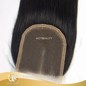 Top selling natural remy extensions hair lace closure virgin peruvian hair silk base closure