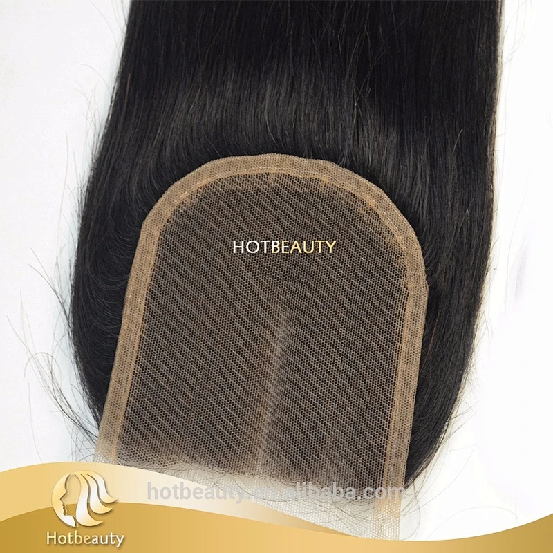 Top selling natural remy extensions hair lace closure virgin peruvian hair silk base closure