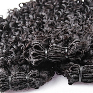Hot beauty Funmi Small Kinky Curl Raw Human Hair Super Double Drawn Human Hair Pixie Curl
