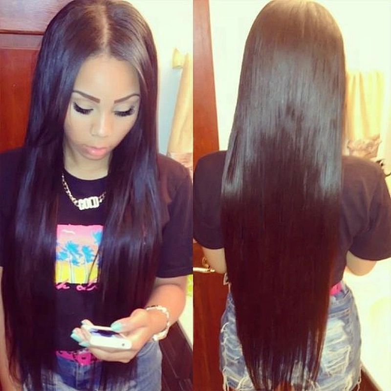 Wholesale Brazilian Virgin Hair Cuticle Aligined Human Hair Toupee Silky Straight  Hair Weave Straight For Women