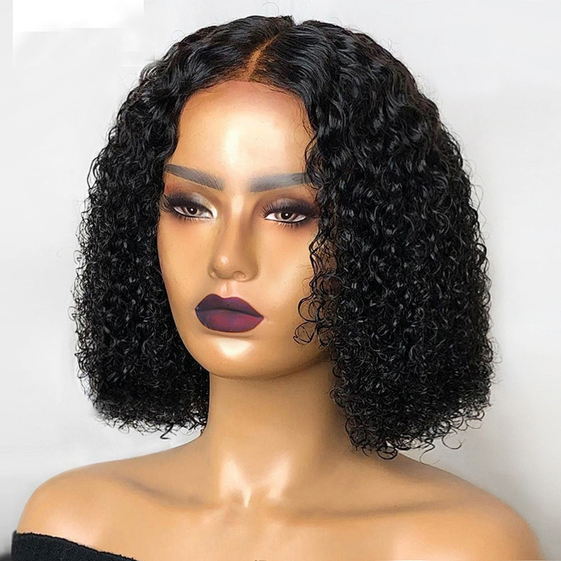 Hot Beauty Hair Lace Closure Jerry Curly Brazilian Wigs Virgin Wigs Natural Hairline With Baby Hair Wig Manufacturer