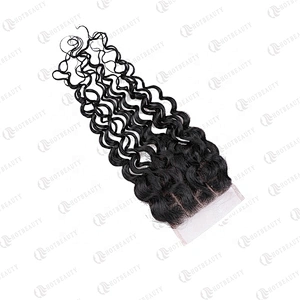 Hot Beauty Hair Cambodian Curly Hair Bundles With Closure  Water Wave Human Hair Wigs For Women