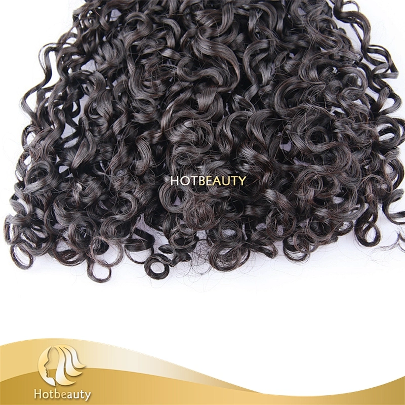 unprocessed Virgin Double Drawn Human hair Curly expension
