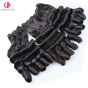 2010 New Funmi Hair Style Ocean Spiral Curl Double Drawn Hair Extensions Bundles Factory Price