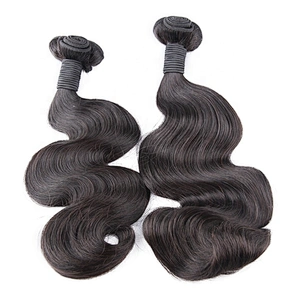 Super Double Drawn Virgin Hair Funmi Human Hair Body Wave  Hair Extensions For Women