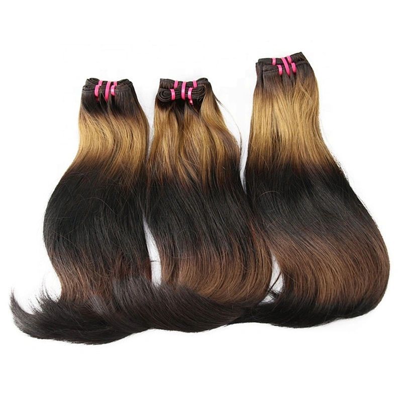 5 T Color Funmi Style Straight Super Double Drawn Virgin Cuticle Aligned Hair Human Hair Extension