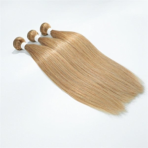 Wholesale Factory Price Supply Virgin Human Ash Blonde Hair Weaves 27# Color Blonde Human Hair