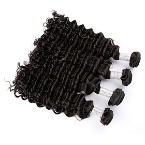 Wholesale Deep Wave Bundles With Closure virgin cuticle aligned hair