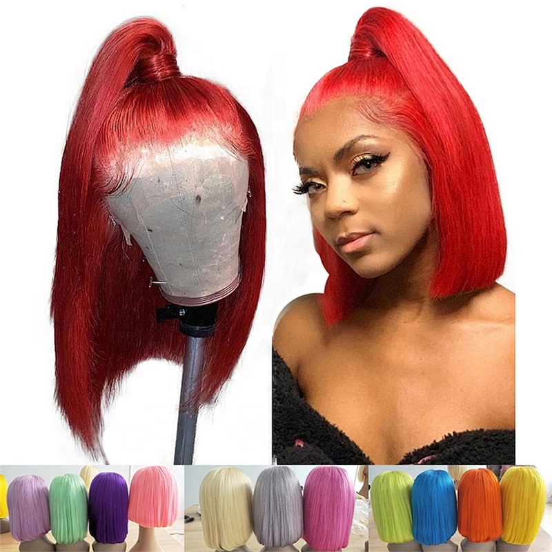 Hot Beauty Hair 10a Virgin Colorful 13x4 Lace Wig Human Hair Glueless Wig Lace Virgin Hair Wigs