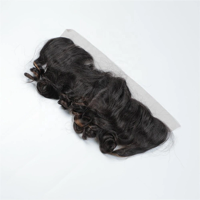 Funmi Hair Color Bouncy Curl 100% Indian Hair Jenny Curl Lace Frontal With Baby Hair