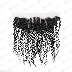 Hot Beauty Hair Virgin Cambodian Hair Deep Wave Frontal For Women