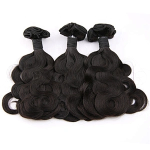 12a Virgin Cuticle Aligned Luxury Raw Baby Hair Double Drawn Funnmi French Curl Small Wavy Hair Bundles