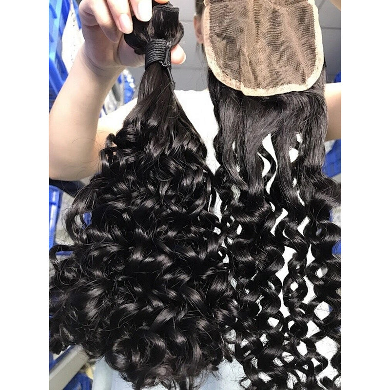 Invisible 4x4 Top Closure Double Drawn Funmi Hair New Funmi Curl Closure In Wholesale