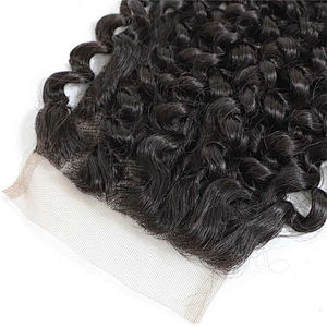 Hot Beauty Kinky Curly Virgin Human Hair Closure 4x4 Nature Color Lace Closure Curly Closure