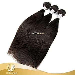 100% Real virgin Peruvian relaxed straight hair no tangle no shed hair weave