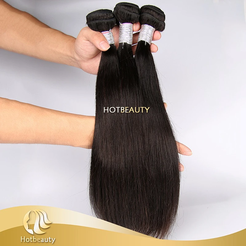 100% Real virgin Peruvian relaxed straight hair no tangle no shed hair weave