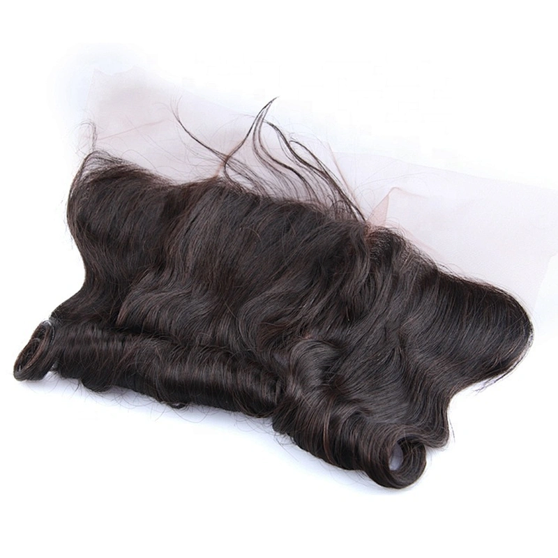 Double Drawn Funmi Hair Ear To Ear Lace Frontal Magic Curl Pre Plucked Frontal With Baby Hair