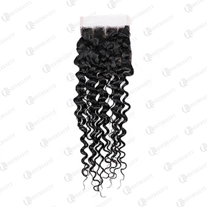 100% Virgin Remy Hair Cuticle Aligned Hair Cheaper Brazilian Hair In China Lace Closure Natural Black Jerry Curl For Women