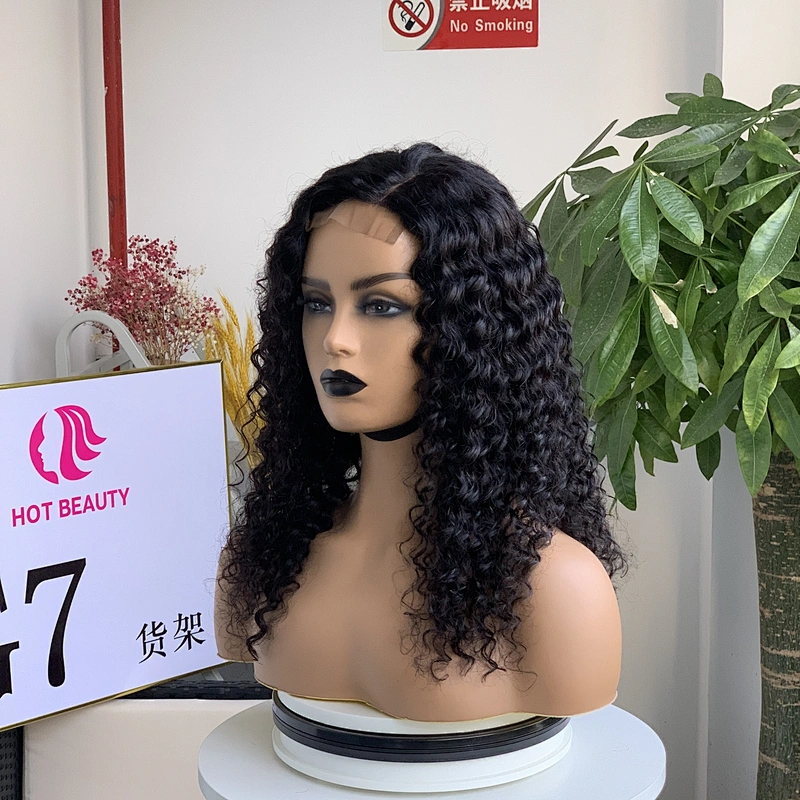 Wig human hair lace front wig cap