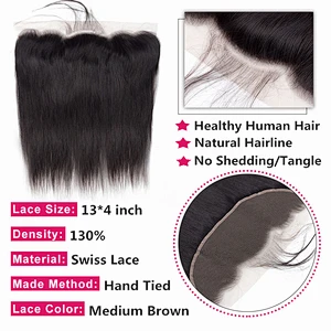 Hot Beauty Brazilian 13x4 Ear To Ear Frontals Human Raw Hair Swiss Lace Frontal Closure Hair