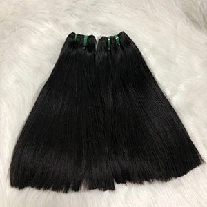 Raw Virgin Vietnam Hair Extension Super Double Drawn Bone Straight Hair Bundles With Closure