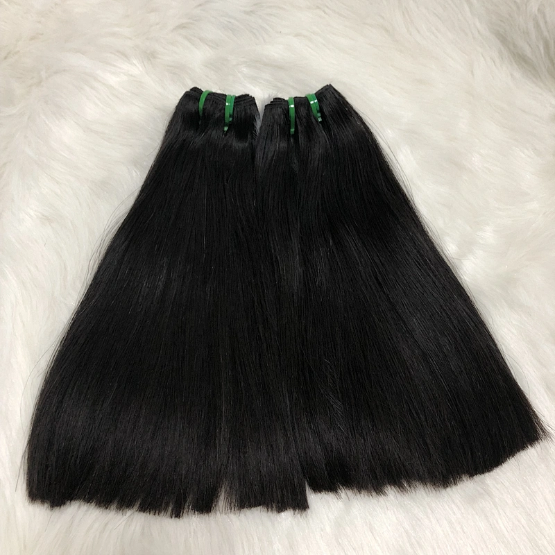 Raw Virgin Vietnam Hair Extension Super Double Drawn Bone Straight Hair Bundles With Closure