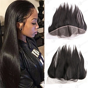 Hot Beauty Hair 10a Peruvian Hair Straight Virgin Hair Bundles With Frontal For Women