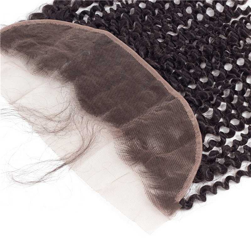 Hot Beauty Kinky Curl Lace Frontal Human Hair Extension Brazilian Lace Closure and Frontal