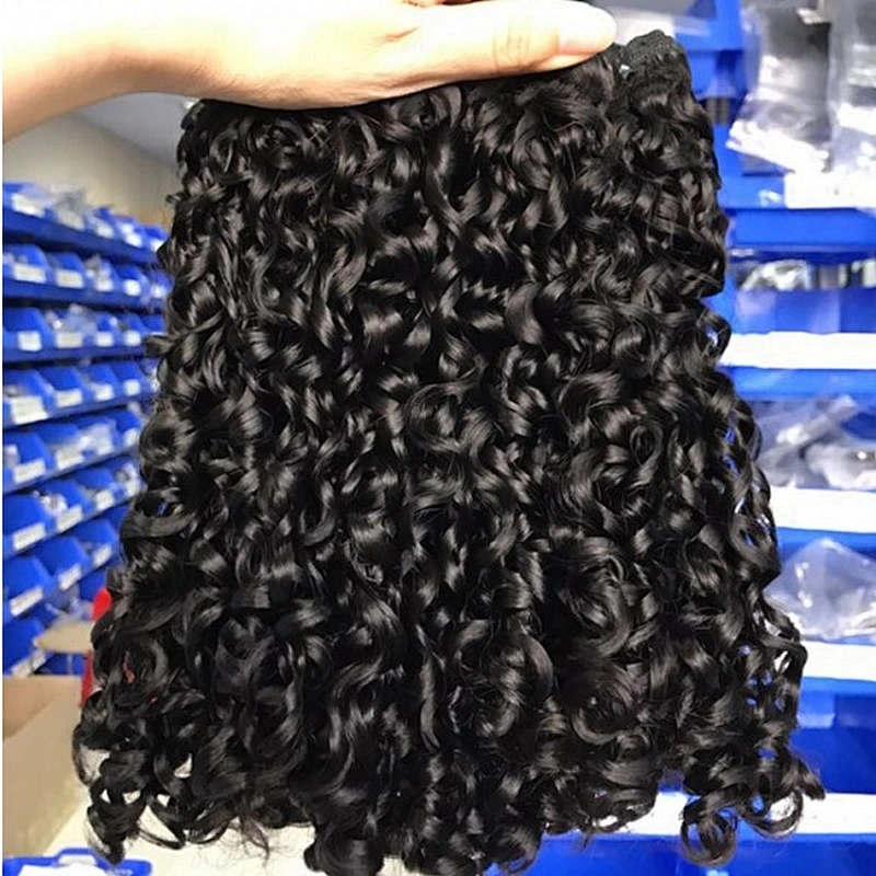 100% Virgin Brazilian Pissy Curl Hair Super Double Drawn Hair