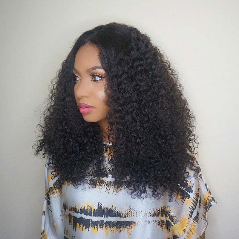 Hot Beauty 13x4 Lace Double Drawn Cuticle Aligned Hair Virgin Wig Small Kinky Curly Hair Wholesale Lace Wig