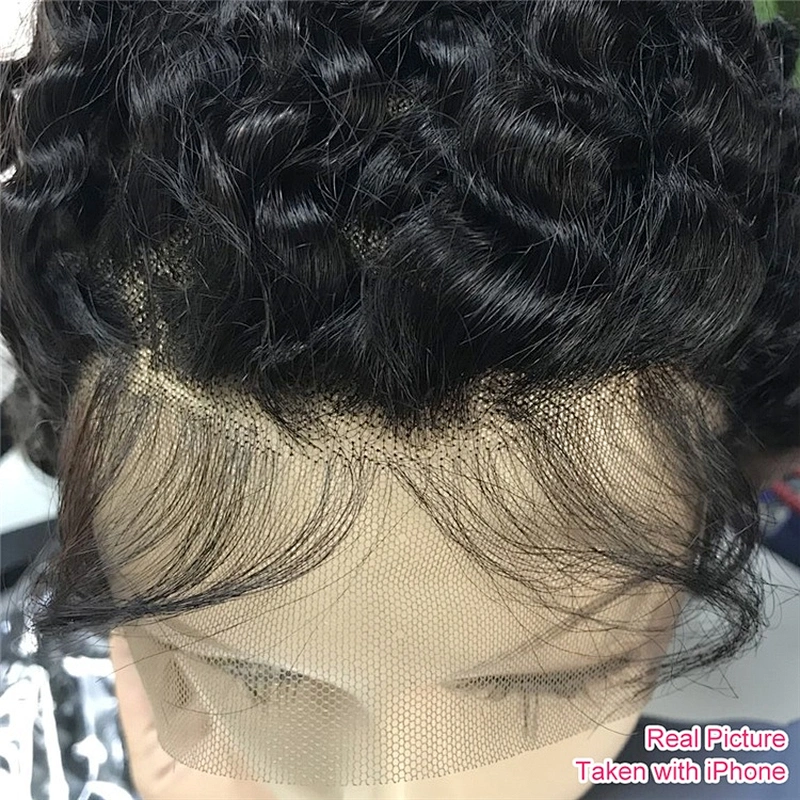 Hot Beauty Hair Ear To Ear Kinky Curly Frontal Virgin Human Hair Frontal Cuticle Aligned Hair Lace Frontal