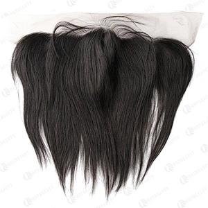 Hot Beauty Hair straight 13x4 Lace Frontal Virgin Cuticle Aligned Hair Frontals Bundles With Lace Frontals