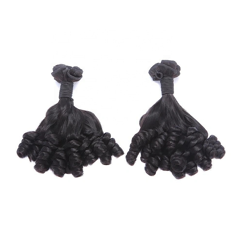 Funmi Hair Rose Curl Hair Wig Durable Virgin Hunmi Hair Bundles Pixie Curl Super Double Drawn Straight Magic Curl Available