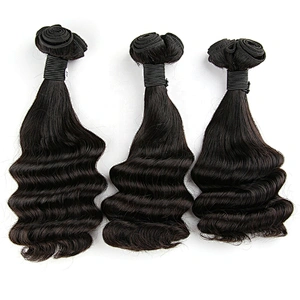 wholesale one donor virgin human hair super double drawn half ocean wave funmi hair