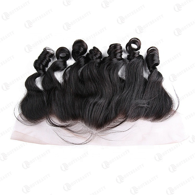 Hotbeauty Undetectable Full Lace Frontal Loose Wave Hair Indian Virgin Hair Ear To Ear Frontal Lace
