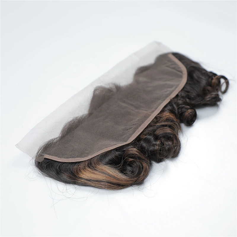 Funmi Hair Color Bouncy Curl 100% Indian Hair Jenny Curl Lace Frontal With Baby Hair